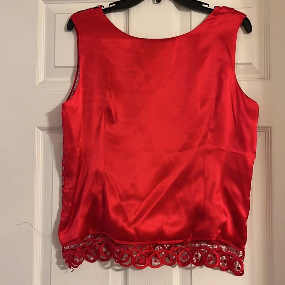 Soulmates red silk and lace blouse - Picture 5 of 5